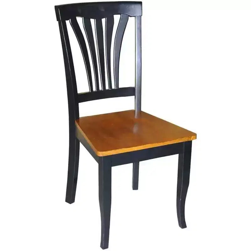 Chaise de salle à manger HomeStock Retro Relaxation en bois - Lot de 2, 22 x 18 x 36