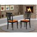 HomeStock Retro Relaxation Dining Chair Wood Seat - Set of 2, 22 x 18 x 36