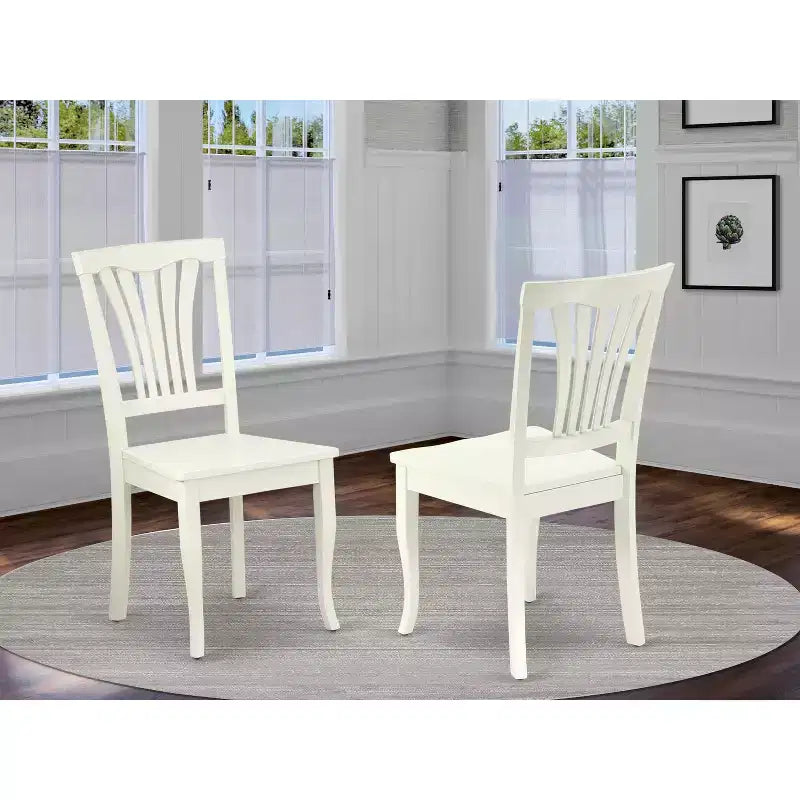 Chaise de salle à manger HomeStock Retro Relaxation en bois - Lot de 2, 22 x 18 x 36