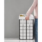 Panier à linge avec doublure amovible lavable, 110 L (29 gal.) Panier à linge pliable avec cadre en fil métallique