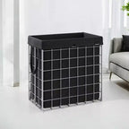 Panier à linge avec doublure amovible lavable, 110 L (29 gal.) Panier à linge pliable avec cadre en fil métallique