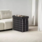 Panier à linge avec doublure amovible lavable, 110 L (29 gal.) Panier à linge pliable avec cadre en fil métallique