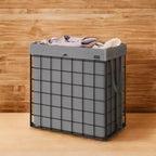 Panier à linge avec doublure amovible lavable, 110 L (29 gal.) Panier à linge pliable avec cadre en fil métallique