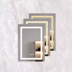 Armoire de toilette à LED 26x20, anti-buée, étanche, dimmable, interrupteur tactile, montage encastré/en surface