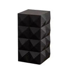 23.62Height Three-dimensional Embossed Pattern Design Retro Side Table Retro Furniture Black