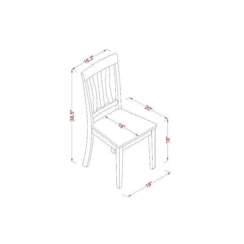 HomeStock Caan5c Oak Rectangle 5 Piece Dining Set