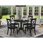HomeStock 42 Inch Round Drop Leaf Dining Table Set