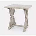 Jofran,Fairview Transitional Herringbone Distressed Acacia End Table