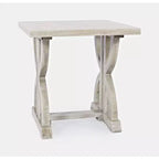 Jofran,Fairview Transitional Herringbone Distressed Acacia End Table