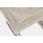 Jofran,Fairview Transitional Herringbone Distressed Acacia End Table