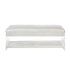 Banc de rangement Inspired Home Galileo en cuir PU et acrylique