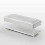 Banc de rangement Inspired Home Galileo en cuir PU et acrylique