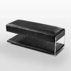 Banc de rangement Inspired Home Galileo en cuir PU et acrylique