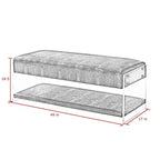 Banc de rangement Inspired Home Galileo en cuir PU et acrylique