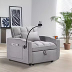 3-in-1 Sofa Bed: Convertible Sleeper Chair with Pull-Out Bed, Adjustable, Multi-Pocket, Folding for Living & Bedroom, Small Spaces