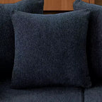Sectionnel en chenille de luxe avec méridienne : Coussins fixes, assise moelleuse