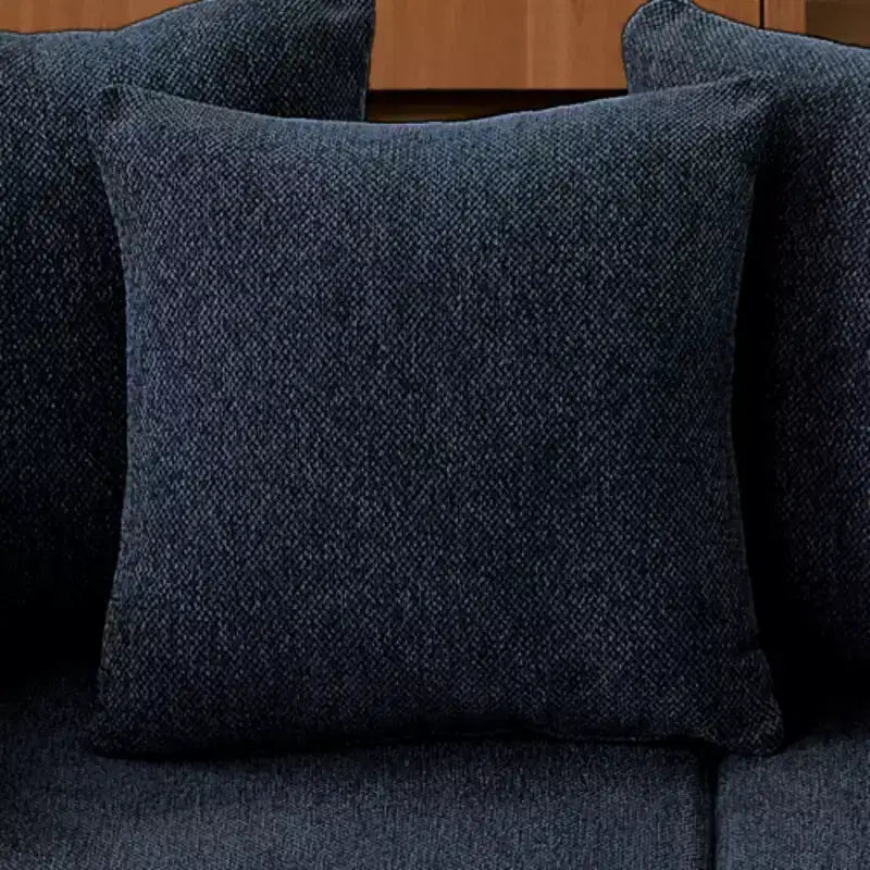 Sectionnel en chenille de luxe avec méridienne : Coussins fixes, assise moelleuse