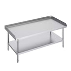 VEVOR Stainless Steel Work Table, 30 x 60 x 26 Inch Commercial Food Prep Worktable, 3-Sided Backsplash Heavy Duty Prep Worktable