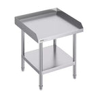 VEVOR Stainless Steel Work Table, 24 x 24 x 26 Inch Commercial Food Prep Worktable, 3-Sided Backsplash Heavy Duty Prep Worktable, Metal Work Table