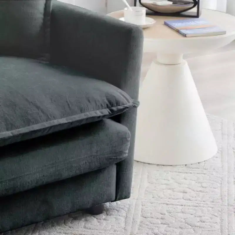 Ensemble de canapé 3 places, fauteuil d'appoint, causeuse et canapé trois places, ensemble de canapé 3 pièces de style moderne avec accoudoirs ronds, ensemble de canapé 1+1+3 places pour salon
