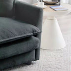 Ensemble de canapé 3 places, fauteuil d'appoint, causeuse et canapé trois places, ensemble de canapé 3 pièces de style moderne avec accoudoirs ronds, ensemble de canapé 1+1+3 places pour salon