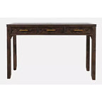 Jofran,Gramercy Mid-Century Modern Chevron Three Drawer USB Charging Desk