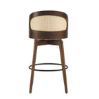 Christopher Knight Home Ovid Tabourets de bar contemporains en rotin et bois d'hévéa imitation cuir (lot de 2)