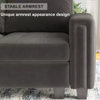 Paire d'accoudoirs touffetés en velours modulaires Belffin