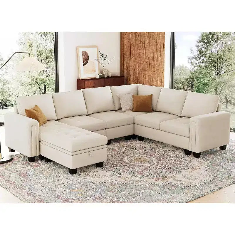 Paire d'accoudoirs touffetés en velours modulaires Belffin