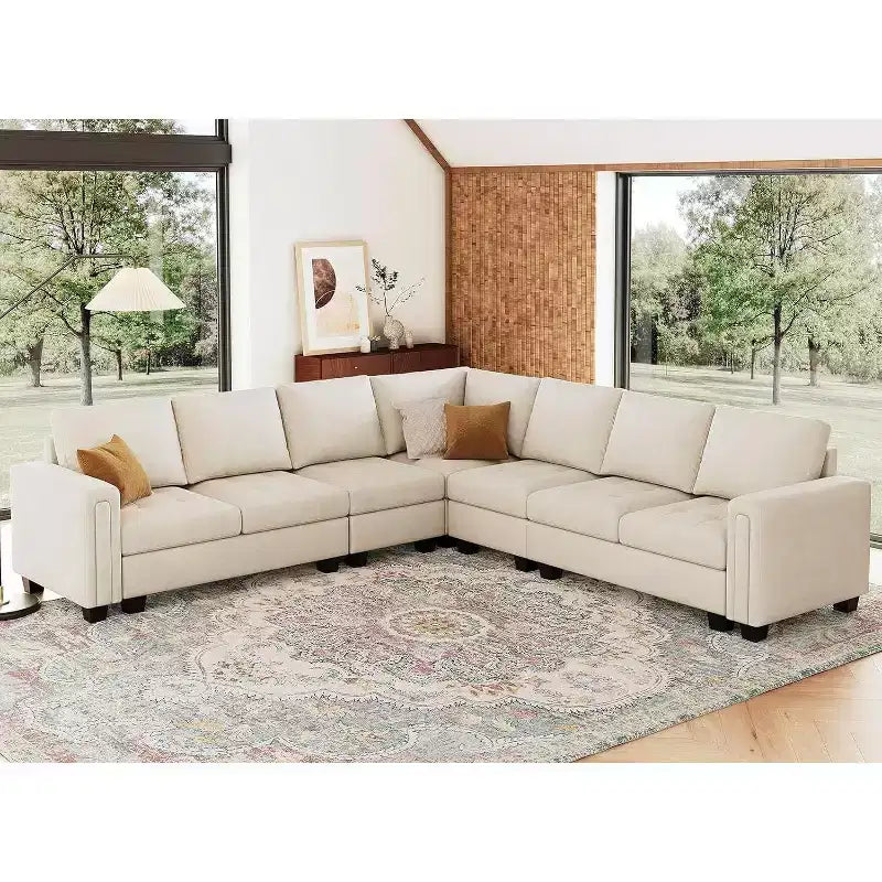 Paire d'accoudoirs touffetés en velours modulaires Belffin