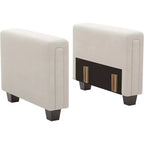 Belffin Modular Velvet Tufted Armrest Pair