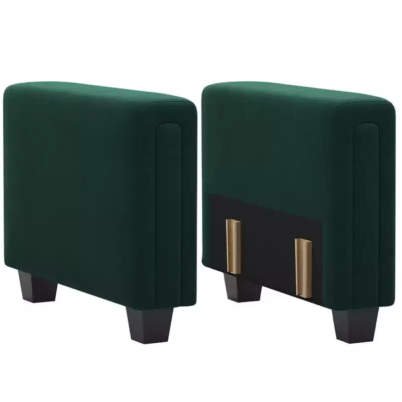 Paire d'accoudoirs touffetés en velours modulaires Belffin