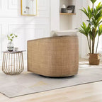 Fauteuil pivotant, fauteuil rond confortable pour salon, pivotant à 360 degrés