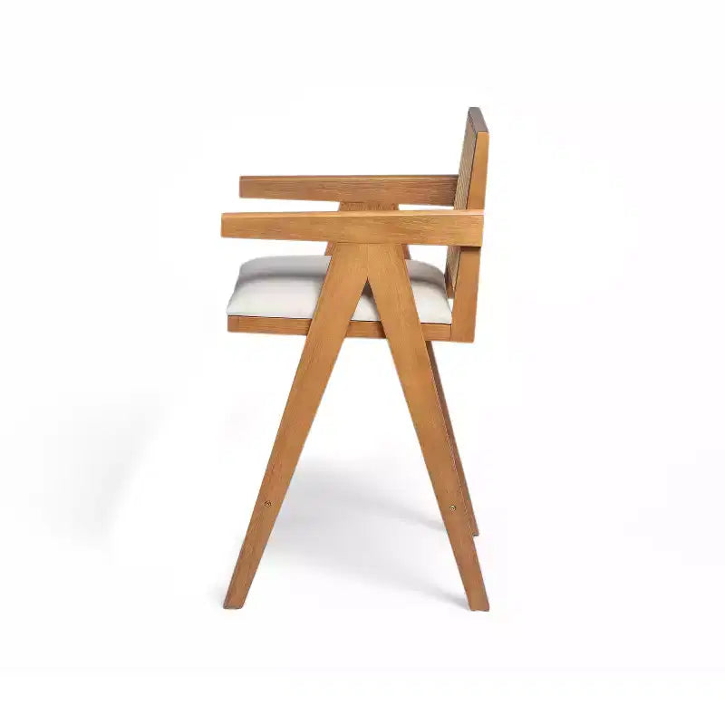 Christopher Knight Home Kelsey Modern Minimalist Rubberwood and Cane Upholstered Bar Stools (Set of 2)