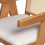 Christopher Knight Home Kelsey Modern Minimalist Rubberwood and Cane Upholstered Bar Stools (Set of 2)