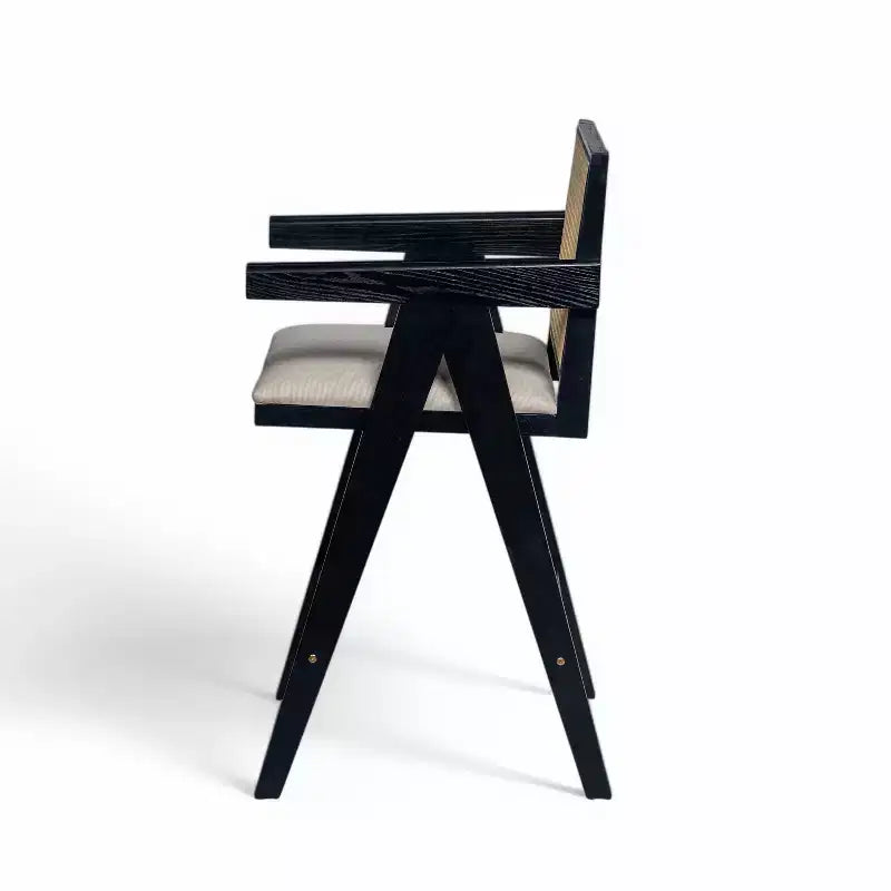 Christopher Knight Home Kelsey Modern Minimalist Rubberwood and Cane Upholstered Bar Stools (Set of 2)