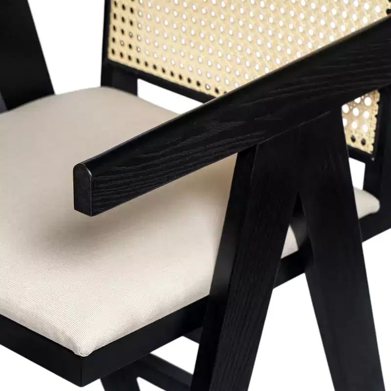Christopher Knight Home Kelsey Modern Minimalist Rubberwood and Cane Upholstered Bar Stools (Set of 2)