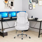Chaise de Bureau BestMassage Fauteuil de Direction en Cuir PU à Dossier Haut
