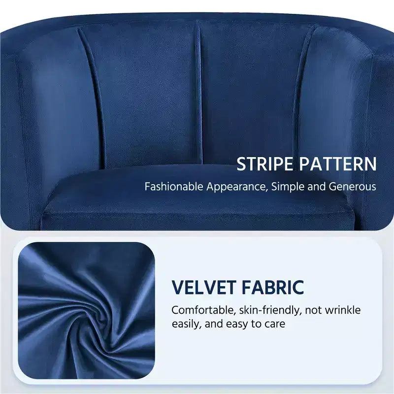 Yaheetech Lot de 2 fauteuils ronds en forme de tonneau pour salon, chambre, salle de réception