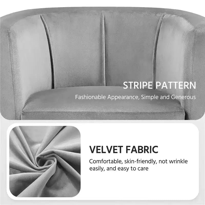 Yaheetech Lot de 2 fauteuils ronds en forme de tonneau pour salon, chambre, salle de réception