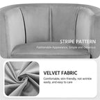 Yaheetech Lot de 2 fauteuils ronds en forme de tonneau pour salon, chambre, salle de réception