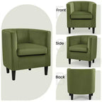 Yaheetech Lot de 2 fauteuils ronds en forme de tonneau pour salon, chambre, salle de réception