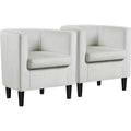 Yaheetech Set of 2 Barrel-Shaped Arm Chair for Living Room, Bedroom, Reception Room