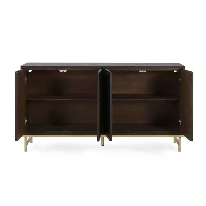Christopher Knight Home Tamid Modern Wide Handcrafted Sideboard with Adjustable Shelves