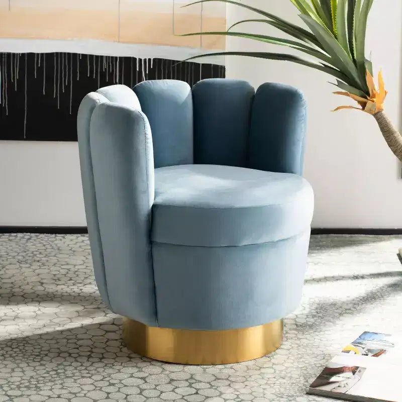 Fauteuil pivotant en velours Arrow - SFV4711 - Safavieh Couture