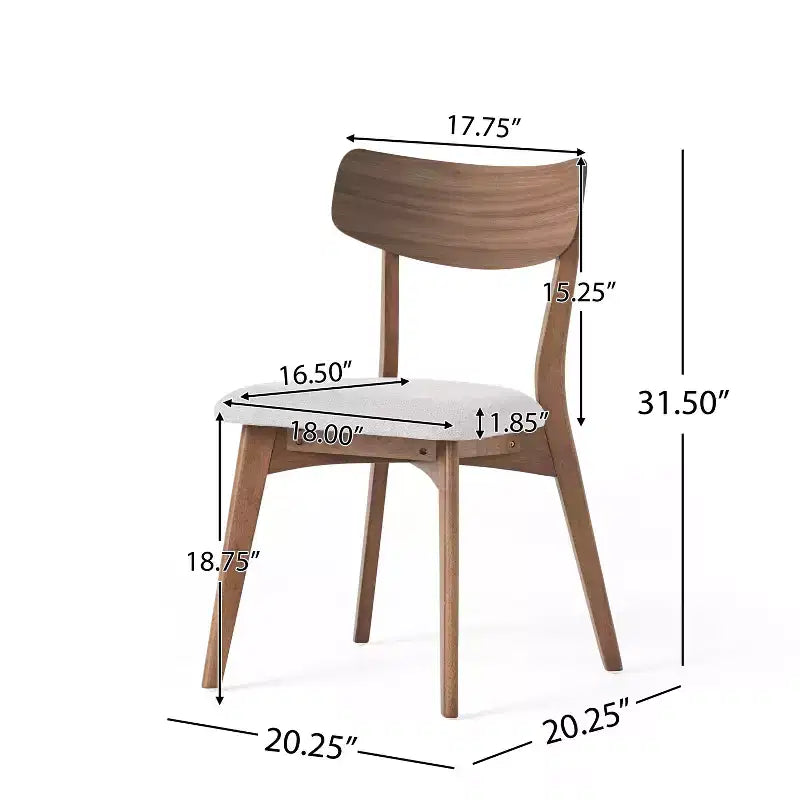 Ensemble de salle à manger Christopher Knight Home Shari 7 pièces en bois d'hévéa rembourré de style moderne du milieu du siècle