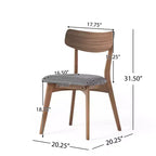 Ensemble de salle à manger Christopher Knight Home Shari 7 pièces en bois d'hévéa rembourré de style moderne du milieu du siècle