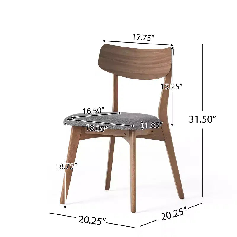 Ensemble de salle à manger Christopher Knight Home Shari 7 pièces en bois d'hévéa rembourré de style moderne du milieu du siècle