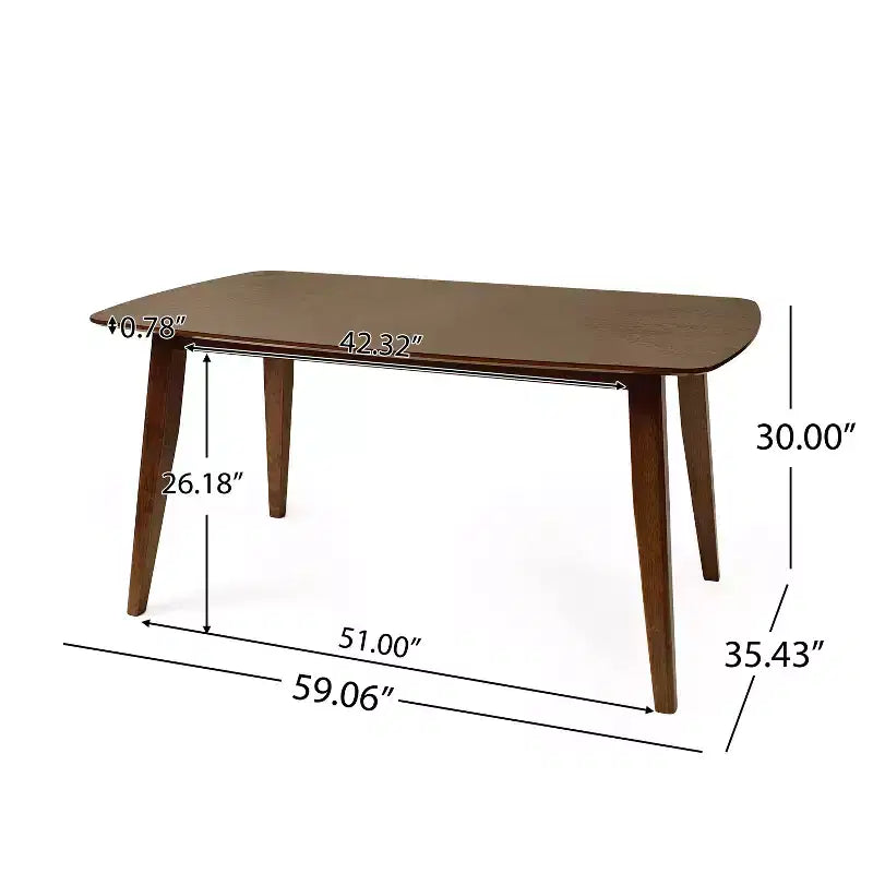 Ensemble de salle à manger Christopher Knight Home Shari 7 pièces en bois d'hévéa rembourré de style moderne du milieu du siècle