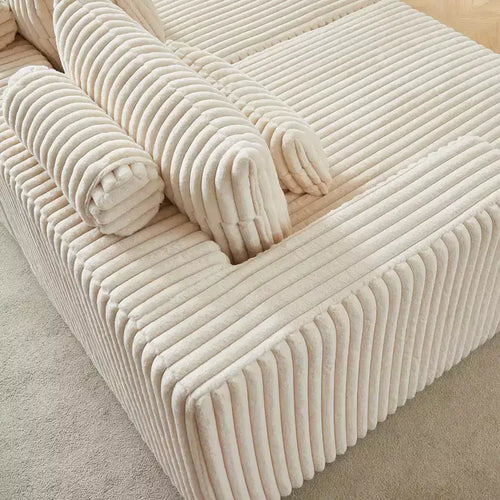 Canapé d'angle rembourré 87 nuages avec méridienne et canapé-lit inclinable - aucun assemblage requis, mobilier de salon intérieur moderne